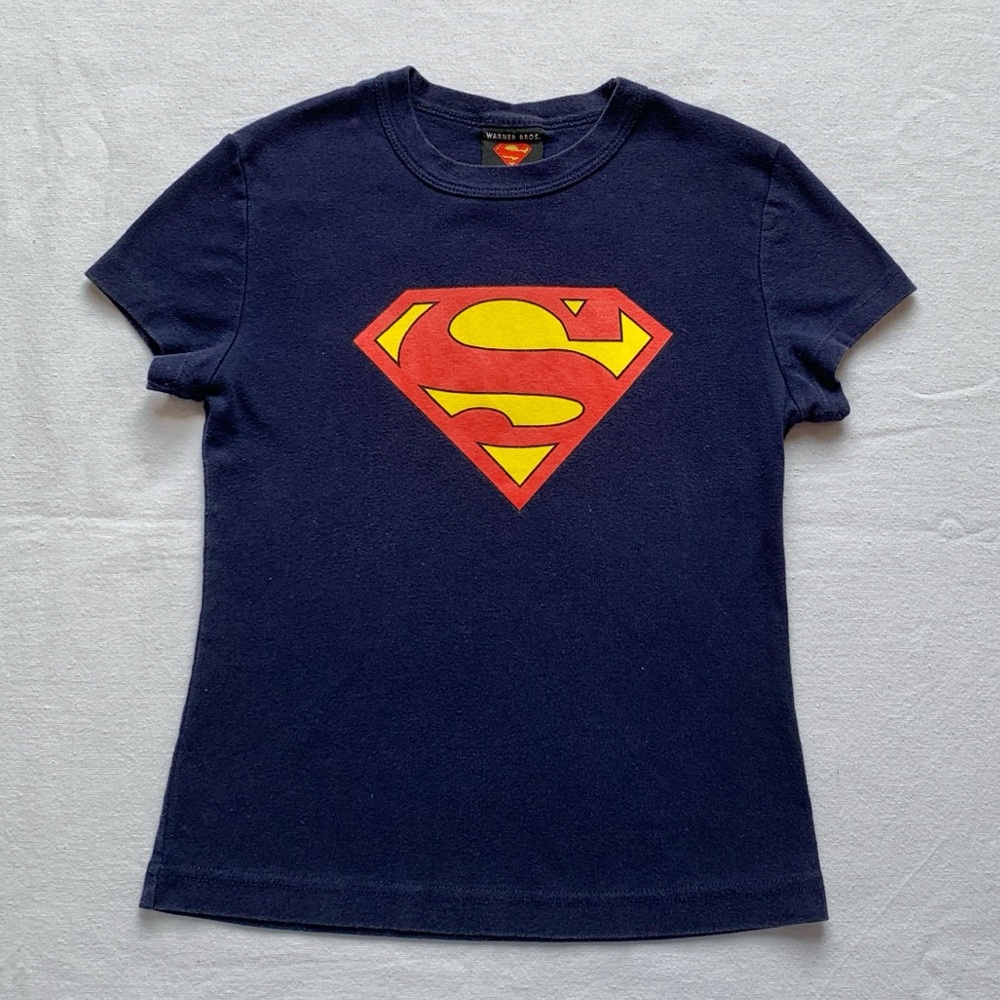 2000 Y2K Superman Warner Bros. (Made in USA) 100% Cotton Graphic Tee Shirt M